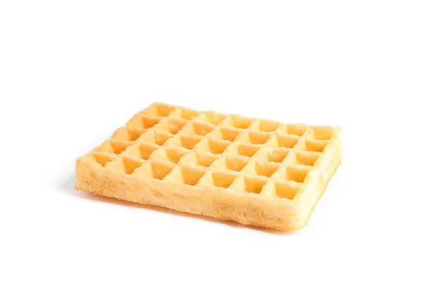 Gaufre belge sucrée isolée sur fond blanc — Photo