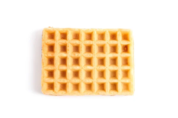 Gaufre belge sucrée isolée sur fond blanc — Photo