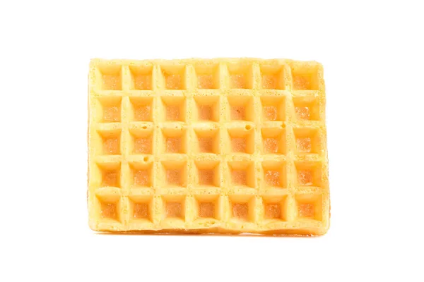 Gaufre belge sucrée isolée sur fond blanc — Photo