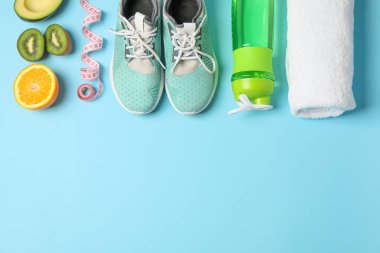 Düz yatıyordu kompozisyon kaybı ile renk arka plan müziği üzerinde tartım aksesuarları