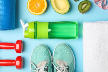 Düz yatıyordu kompozisyon kaybı ile renk arka plan müziği üzerinde tartım aksesuarları