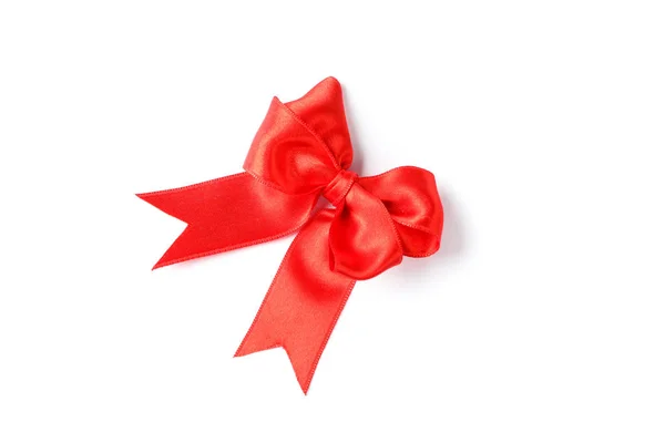 红色蝴蝶结孤立在白色背景上。礼品概念 — 图库照片