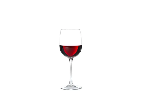 Verre de vin rouge isolé sur fond blanc — Photo