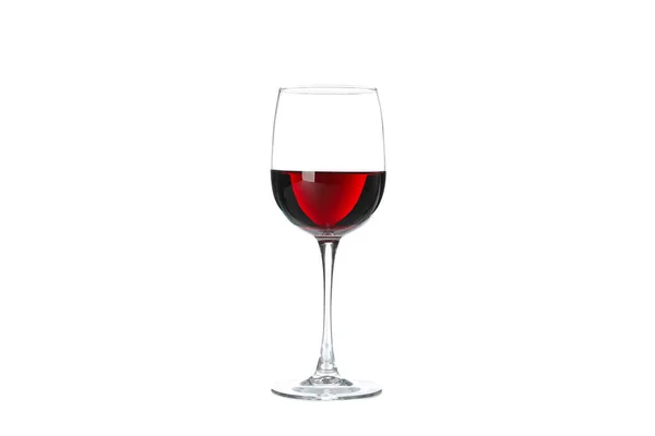 Glas rött vin isolerad på vit bakgrund — Stockfoto