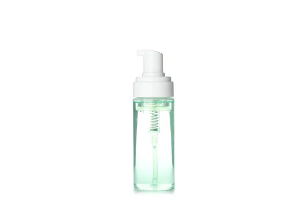 Folyékony, spray palackban izolált fehér háttér — Stock Fotó
