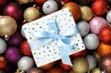 Noel topları arka plan, üst görünümünde mevcut