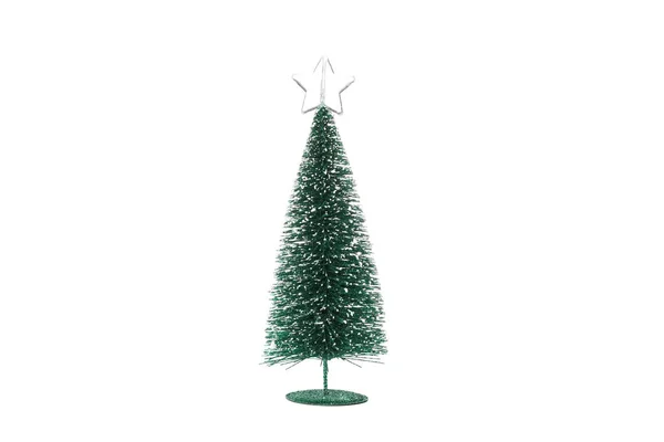 Dekorative Weihnachtsbaum isoliert auf weißem Hintergrund — Stockfoto