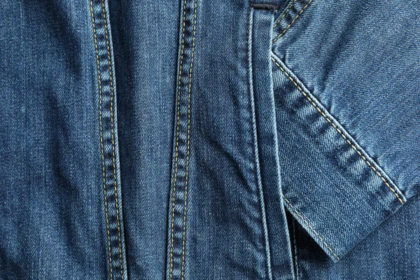 Klassiska jeans texturerad bakgrund, närbild — Stockfoto