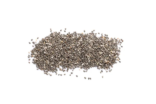 Hromada chia semen izolovaných na bílém pozadí — Stock fotografie