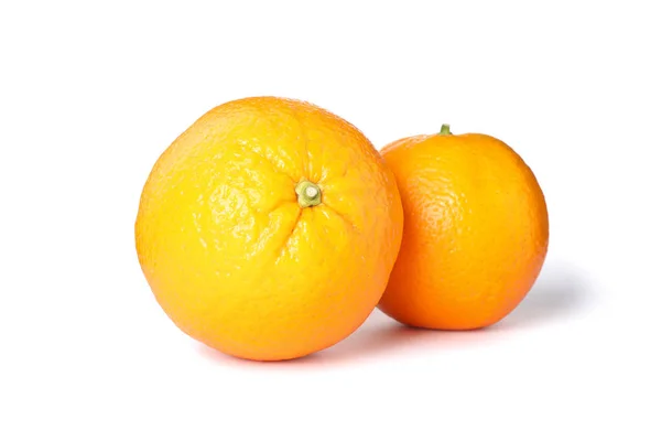 Fresh ripe oranges isolated on white background — Stock Photo, Image