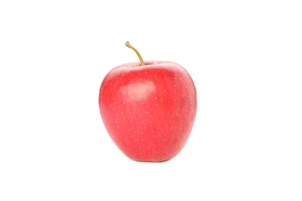 Słodkie czerwone jabłko na białym tle — Zdjęcie stockowe
