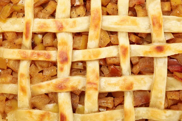 Tasty Apple Pie Whole Background Close Homemade Food — Stock Photo, Image