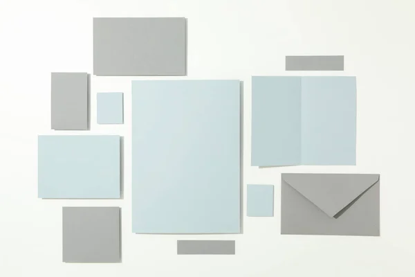 白色背景下的Mockup企业品牌模板 文本空间 — 图库照片