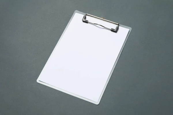 Empty Clipboard Light Black Background Space Text — Stock Photo, Image