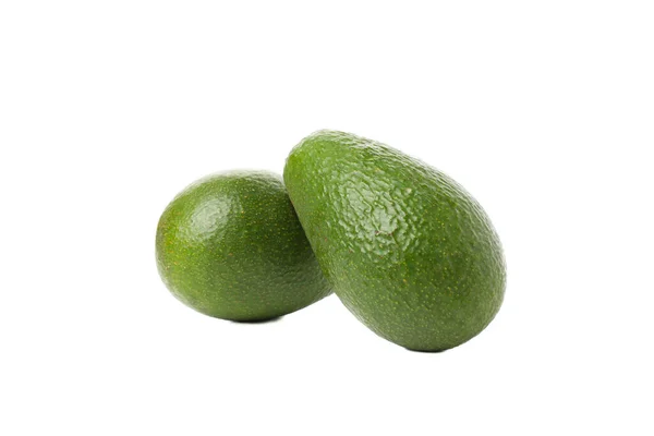 Reife Frische Avocado Isoliert Auf Weißem Hintergrund — Stockfoto