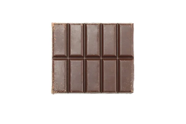 Lekkere Chocoladereep Geïsoleerd Witte Achtergrond — Stockfoto