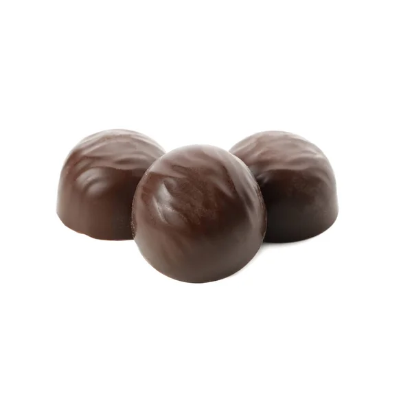 Gustose Caramelle Cioccolato Isolate Sfondo Bianco — Foto Stock