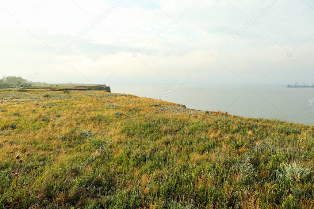 Cliffs. Scenic nature along the Black sea