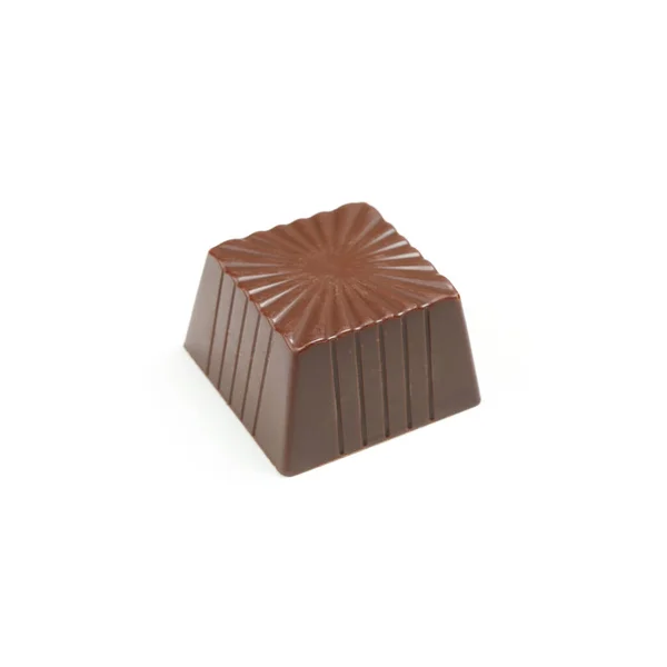 Смачні Шоколадні Цукерки Ізольовані Білому Тлі — стокове фото