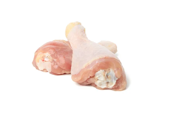 白地に隔離された生鶏の肉 — ストック写真