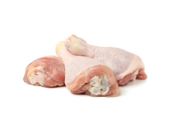 Patas Pollo Crudas Aisladas Sobre Fondo Blanco — Foto de Stock