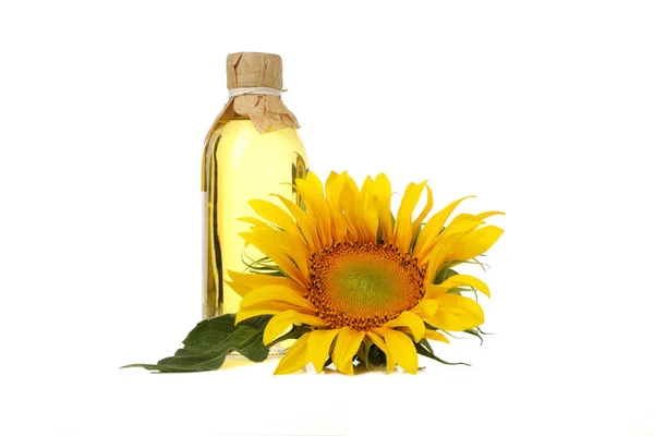 Sunflower Oil Isolated White Background — Stock Photo, Image