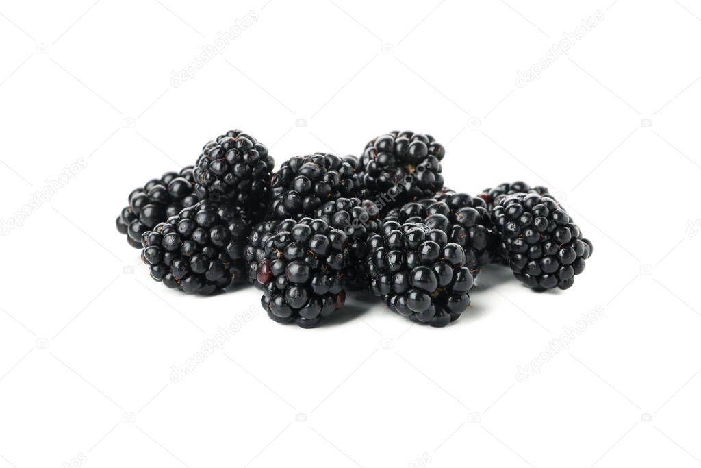 Delicious fresh blackberry isolated on white background