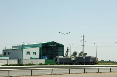 Kamyon tartı istasyonu. Tahıl satma işi. Tarım sektörü