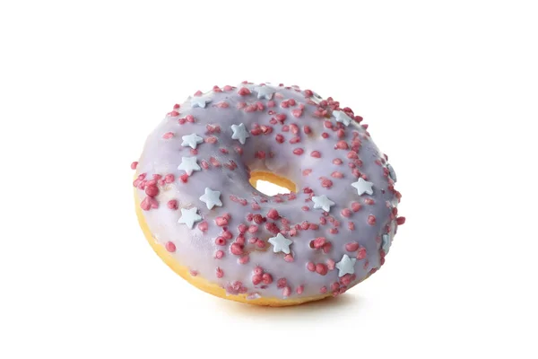 Lecker Ein Donut Isoliert Auf Weißem Hintergrund — Stockfoto