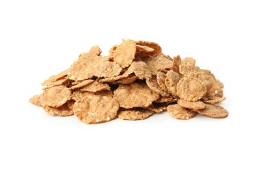 Müsli grubu beyaz arkaplanda izole edildi