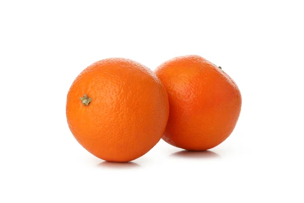 Zralé Sladké Mandarinky Izolované Bílém Pozadí — Stock fotografie