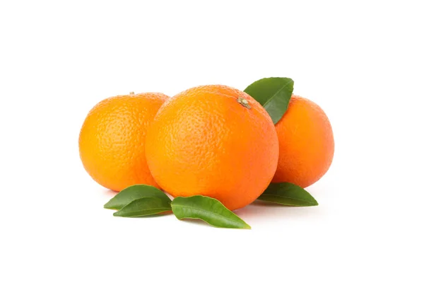 Ripe Sweet Mandarins Isolated White Background — Stock Photo, Image