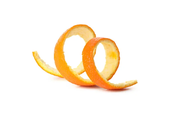 Spiral Mandarin Peel Isolated White Background — Stock Photo, Image