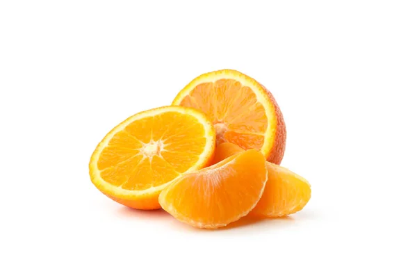 Ripe Sweet Mandarin Isolated White Background — Stock Photo, Image