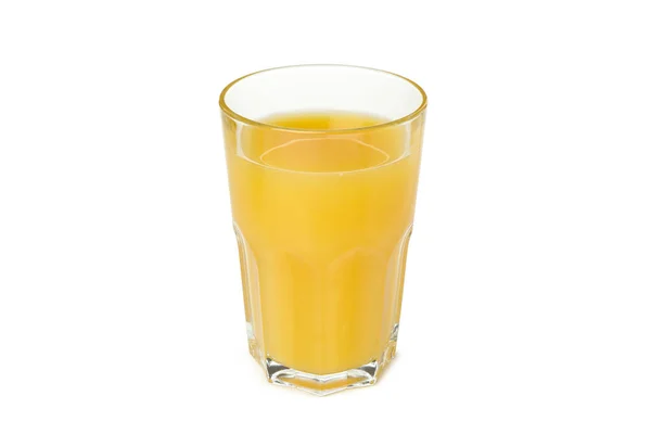 Glas Apelsinjuice Isolerad Vit Bakgrund — Stockfoto