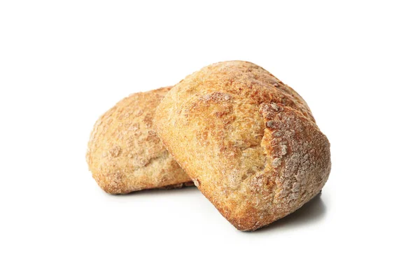 Frisch Gebackene Brötchen Isoliert Auf Weißem Hintergrund — Stockfoto