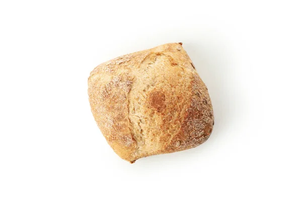 Vers Gebakken Broodje Geïsoleerd Witte Achtergrond — Stockfoto