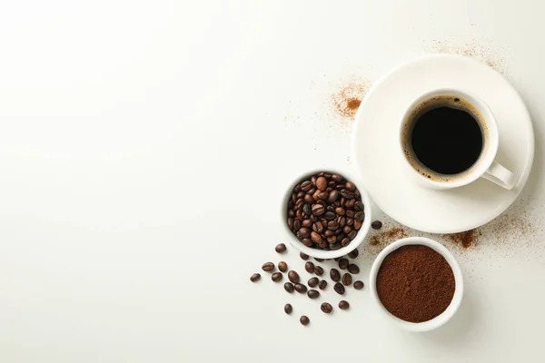 Begreppet Matlagning Kaffe Vit Bakgrund — Stockfoto