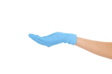 Eldivenli el işaretleri görevlere hazır olduğunu gösteriyor, beyazda izole edilmiş, PNG