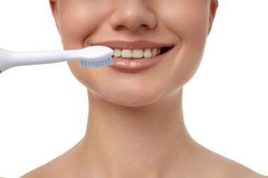 Güçlü diş hijyeni, izole edilmiş, PNG için dişleri her gün fırçala