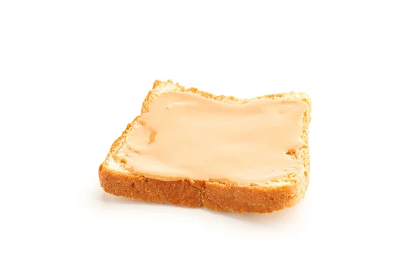 Peanut Butter Sandwich Isolated On White Background A Tradition Creamy Breakfast Stock Photo