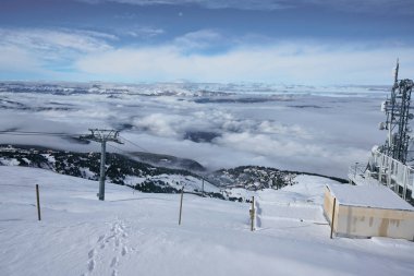 Bulut görmek görünümü - Chamrousse (Fransa)
