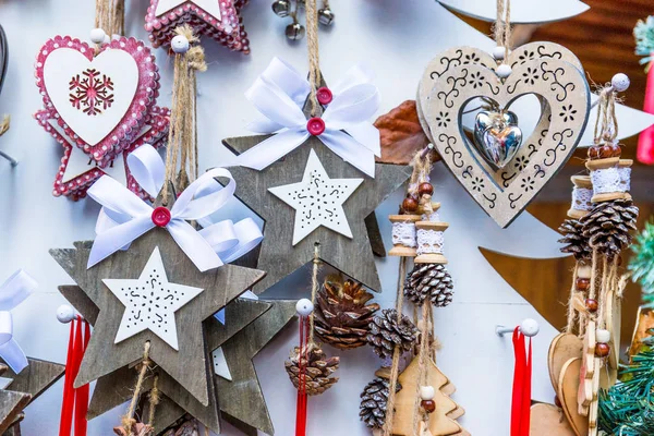 Decorações Coloridas Mercado Natal Estrasburgo Alsácia França — Fotografia de Stock