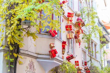 Bolzano Ocak 2017. Bolzano, İtalya'nın merkezindeki geleneksel Noel Pazar