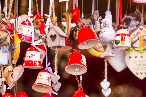 Décorations Colorées Sur Marché Noël Strasbourg Alsace France — Photo