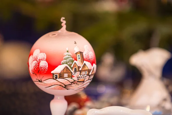 Coloridas Decoraciones Mercado Navideño Estrasburgo Alsacia Francia — Foto de Stock