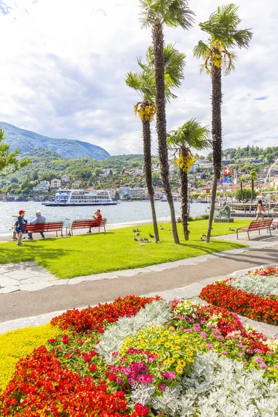 Ascona, Canton Ticino, Schweiz, 09 juni 2018. Ascona City CE — Stockfoto