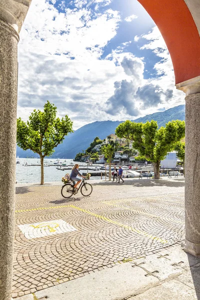 Ascona, kantony Ticino, Švýcarsko, 09 červen 2018. Město Ascona — Stock fotografie