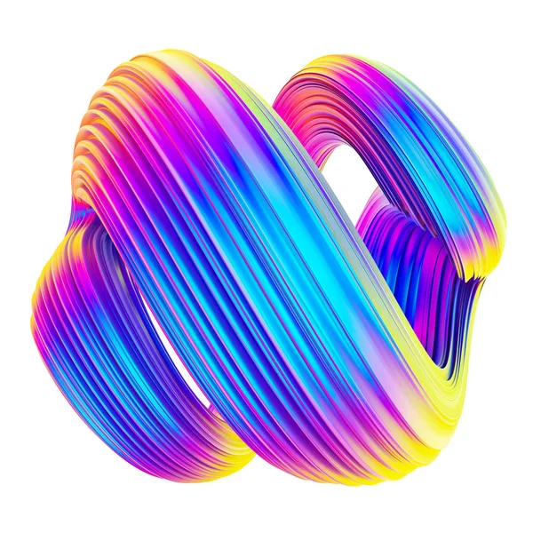Elemento de diseño de forma retorcida de lámina holográfica de fluido — Foto de Stock