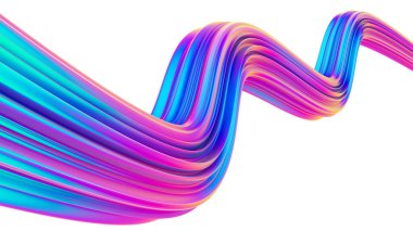 Holografik dalgalı bükülmüş şekil modaya uygun bir tasarım öğesi Noel arka plan için